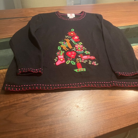 Quaker Factory Christmas Vintage Sweater - Picture 2 of 6